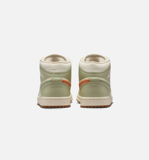 Air Jordan 1 Mid SE Women's Lifestyle Shoe - Olive Aura/Pearl White/Lawn