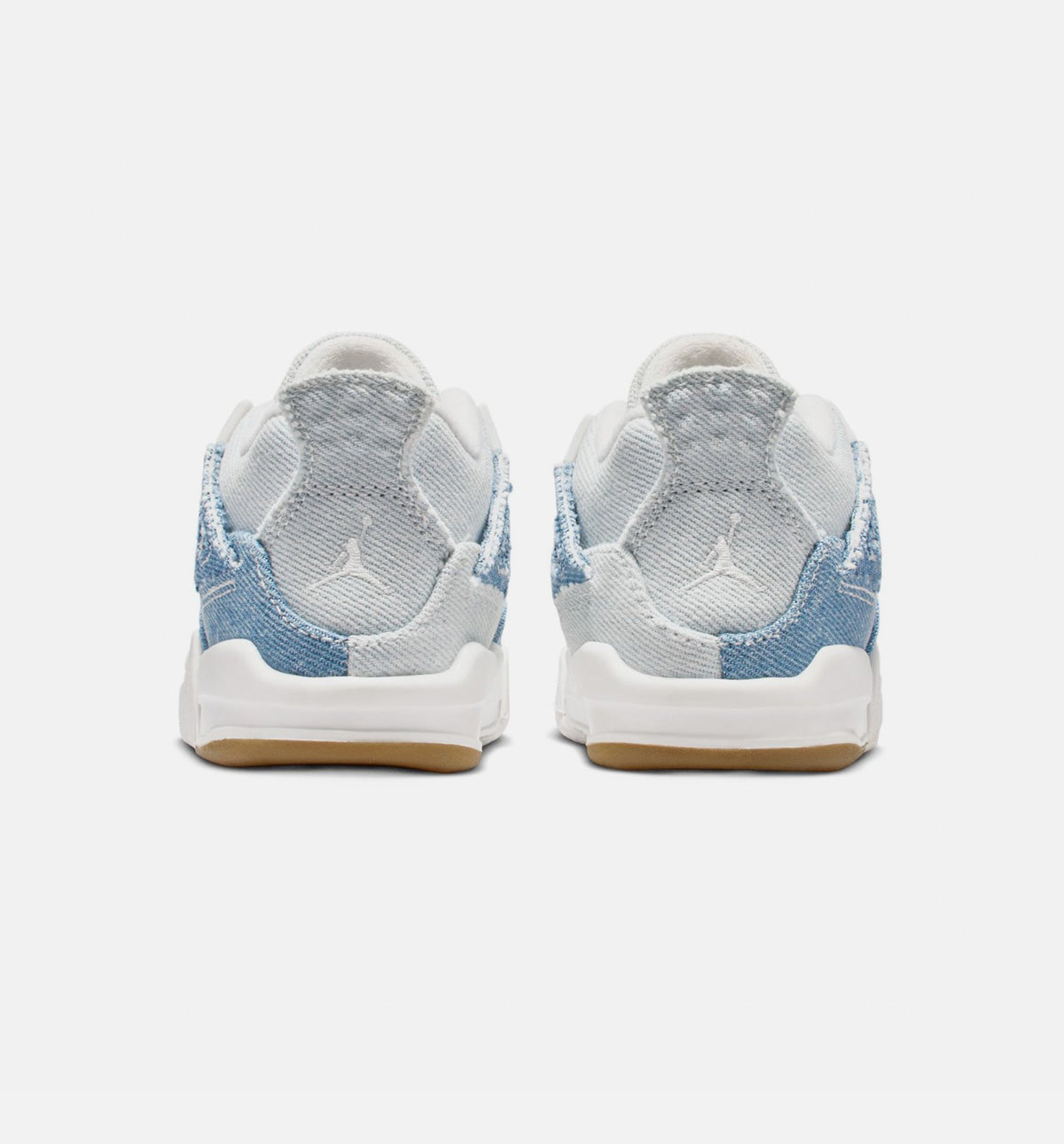 Air Jordan 4 Retro Worn Blue Infant/Toddler Lifestyle Shoe - Sail/Worn Blue/Metallic Gold