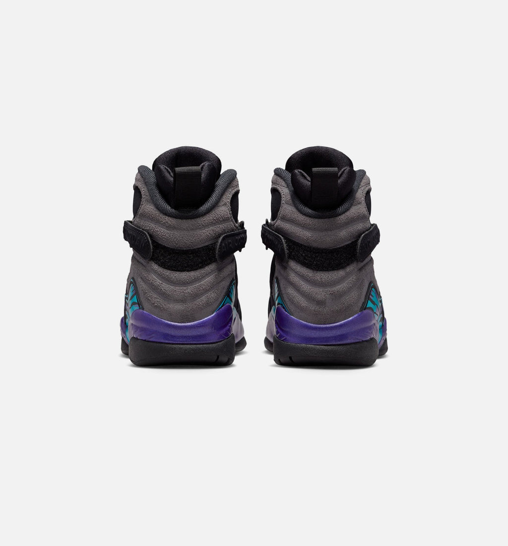 Air Jordan 8 Retro Aqua Grade School Lifestyle Shoe - Black/Multi-Color/Bright Concord