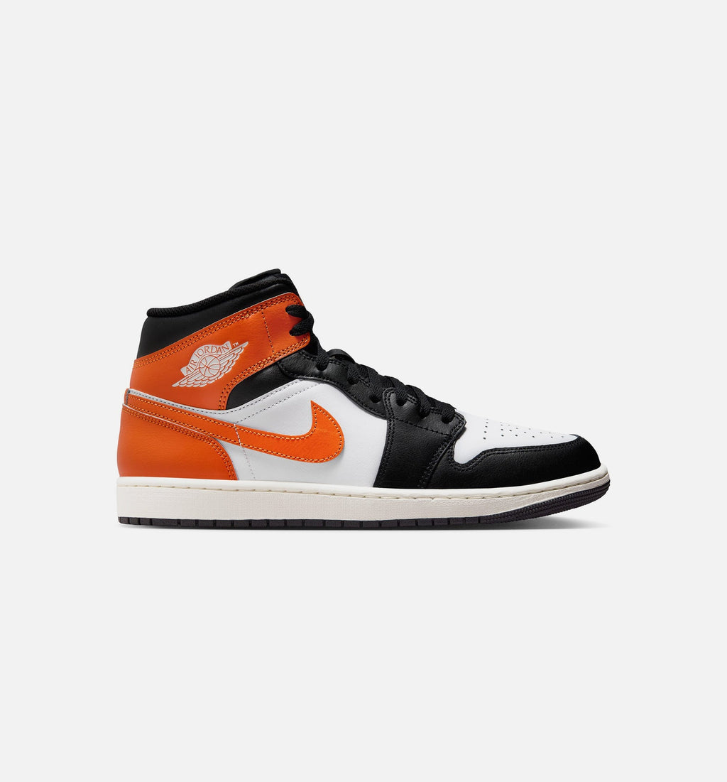 Air Jordan 1 Mid Men's Lifestyle Shoe - Starfish/White/Sail/Black