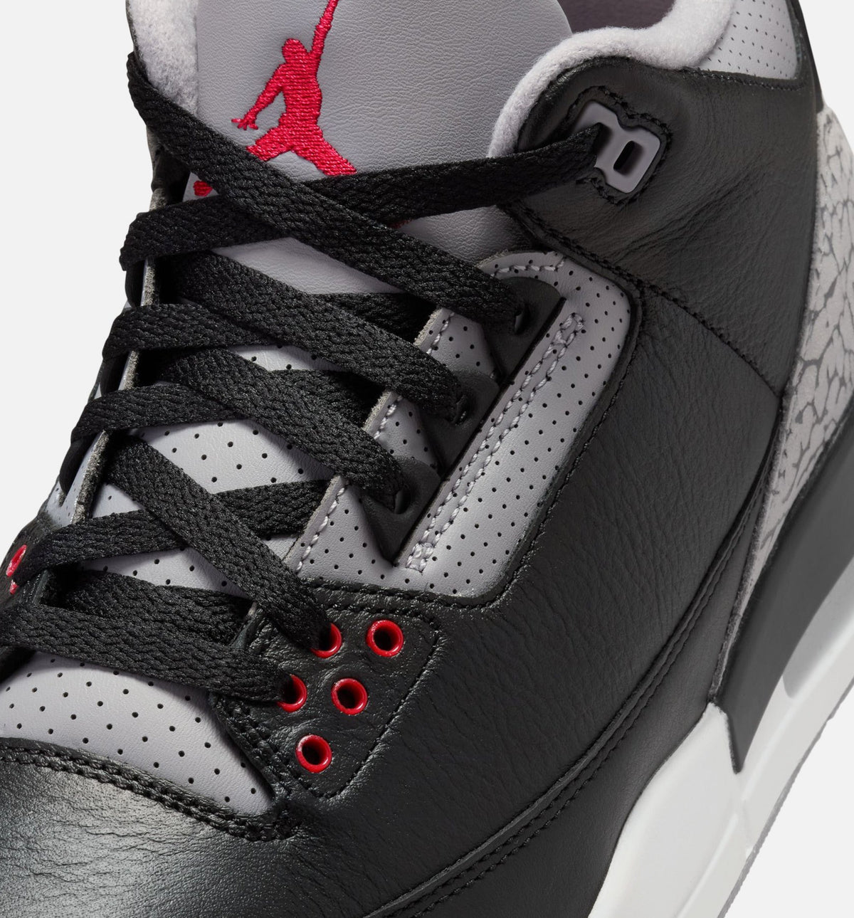 Air Jordan 3 Retro Black Cement Men's Lifestyle Shoe - Black/Fire Red/Cement Grey/Summit White