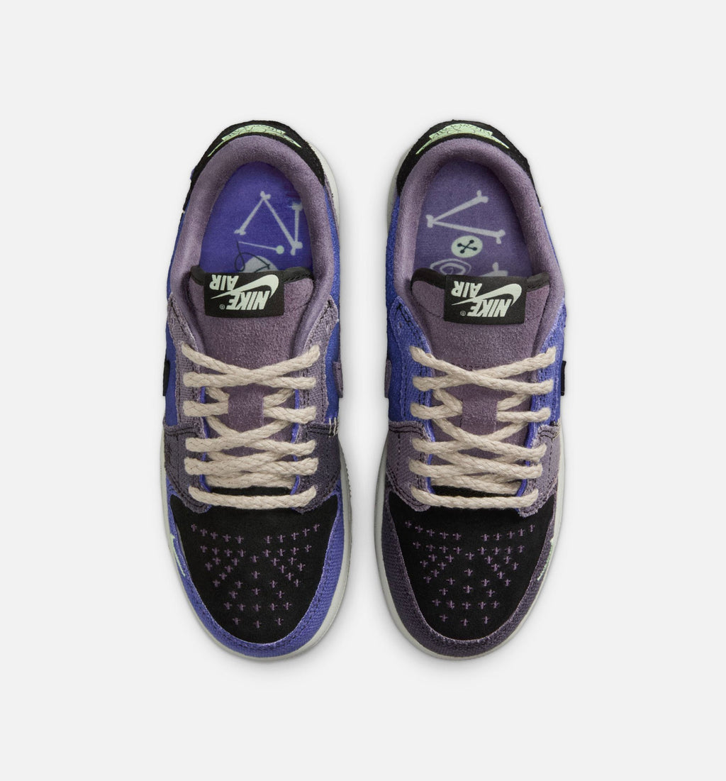 Air Jordan 1 Low OG Regency Purple and Dark Raisin Grade School Lifestyle Shoe - Regency Purple/Vapor Green/Black/Dark Raisin/Daybreak/Light Silver