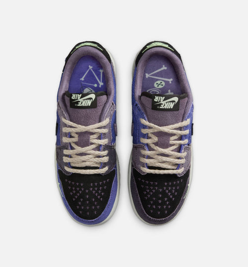 Air Jordan 1 Low OG Regency Purple and Dark Raisin Grade School Lifestyle Shoe - Regency Purple/Vapor Green/Black/Dark Raisin/Daybreak/Light Silver
