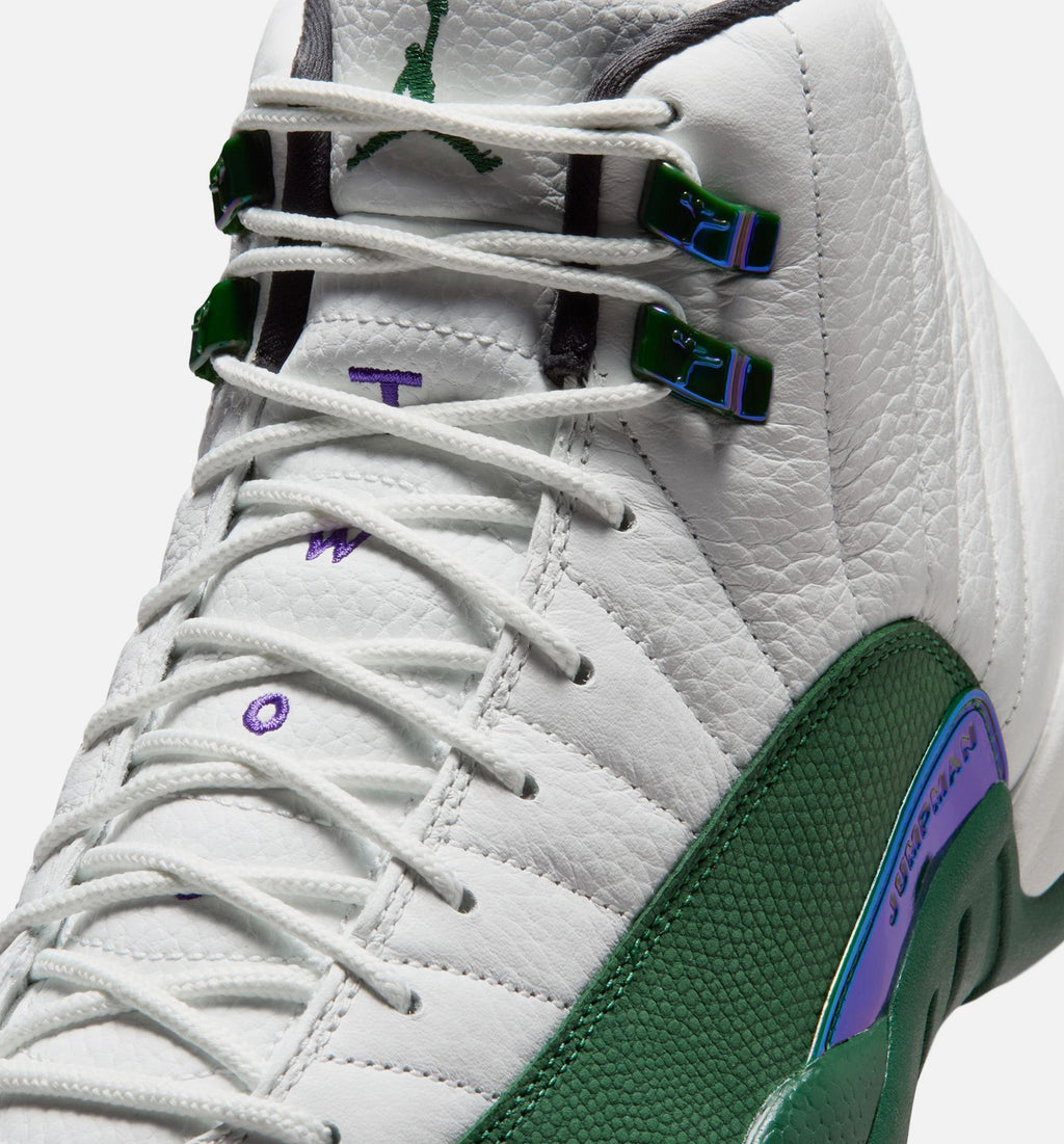 Air Jordan 12 Retro Idols Become Rivals Men's Lifestyle Shoe - Summit White/Gorge Green/Fierce Purple