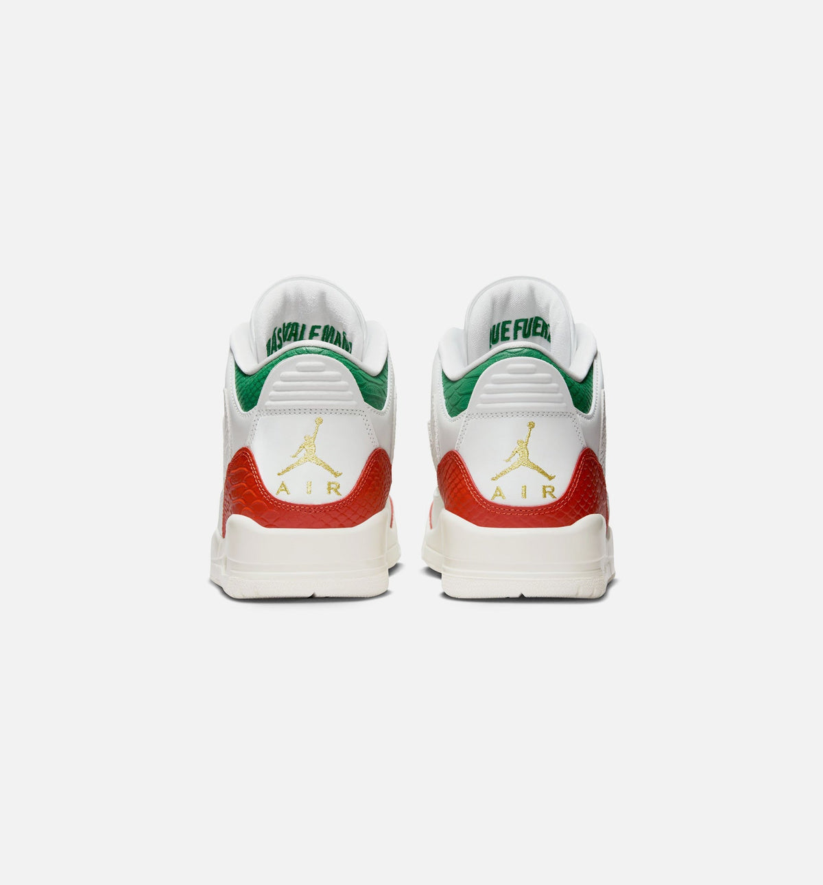 Air Jordan 3 Retro El Vuelo Men's Lifestyle Shoe - Summit White/Pine Green/Dragon Red/Metallic Gold