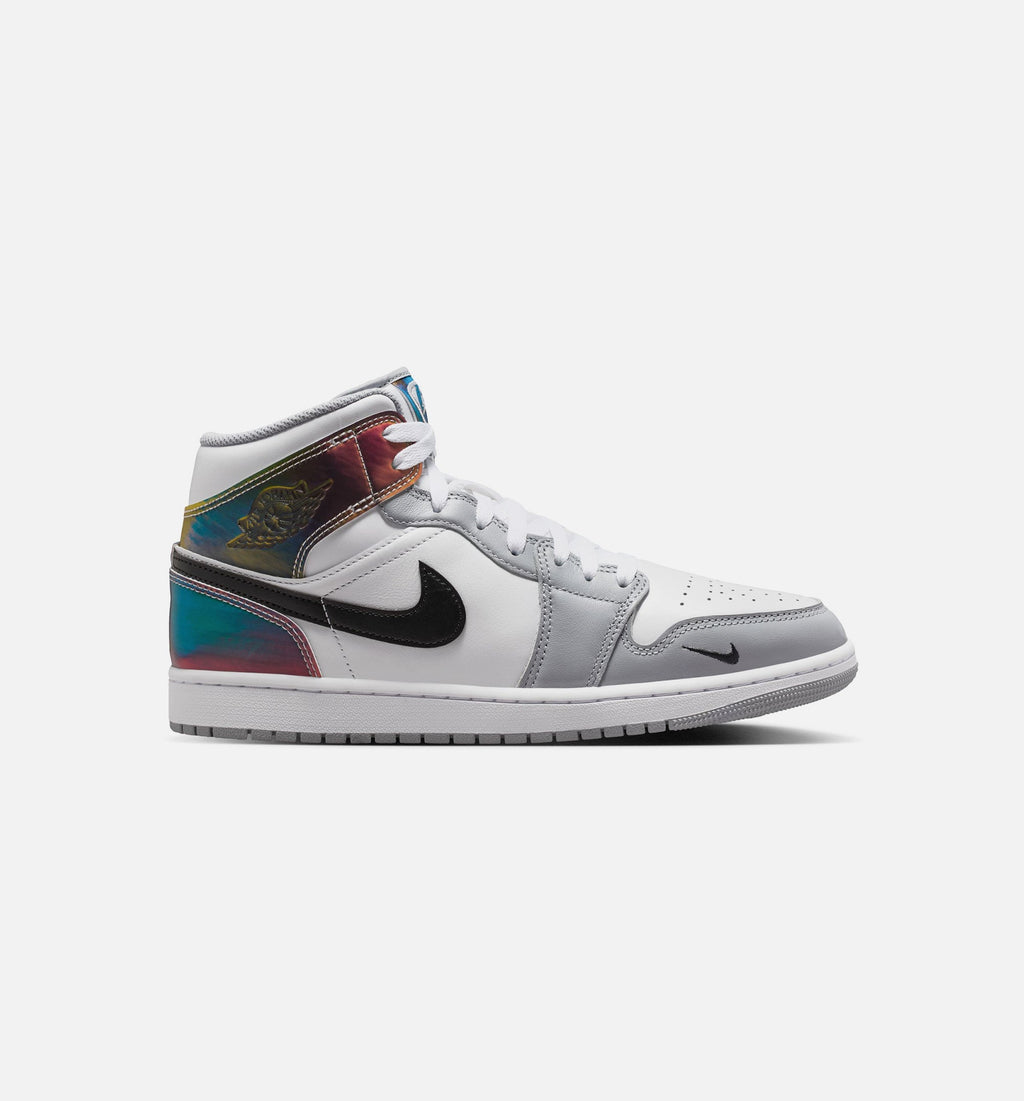 Air Jordan 1 Mid SE Men's Lifestyle Shoe - Black/White/Wolf Grey