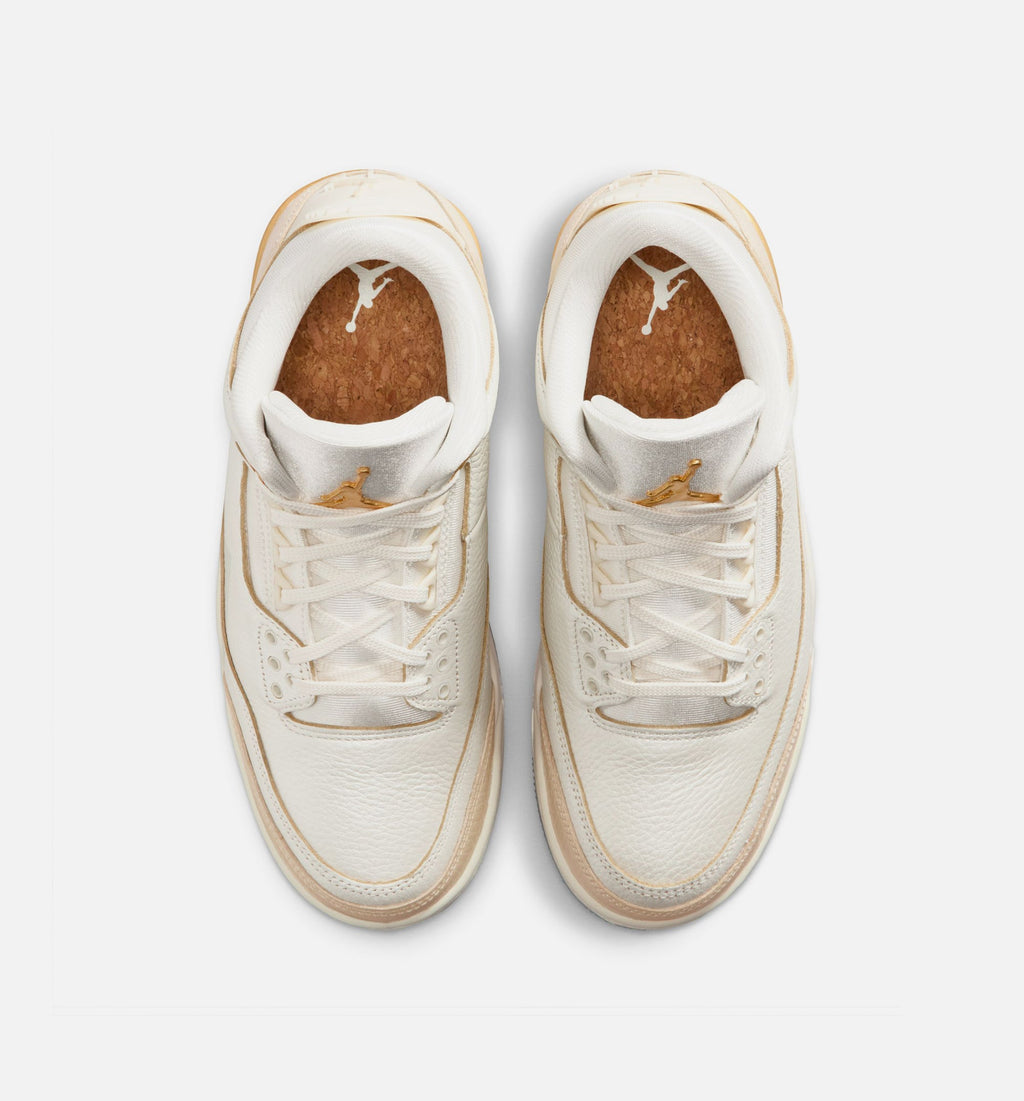 Air Jordan 3 Retro Sail and Pale Ivory Women's Lifestyle Shoe - Sail/Team Gold/Pale Ivory/Metallic Gold/Ice