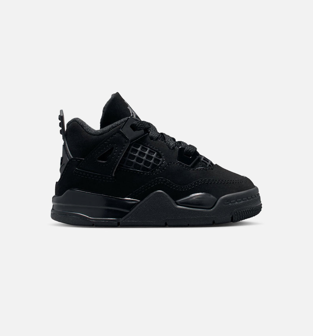 Air Jordan 4 Retro Black Cat Infant/Toddler Lifestyle Shoe - Black/Black/Light Graphite