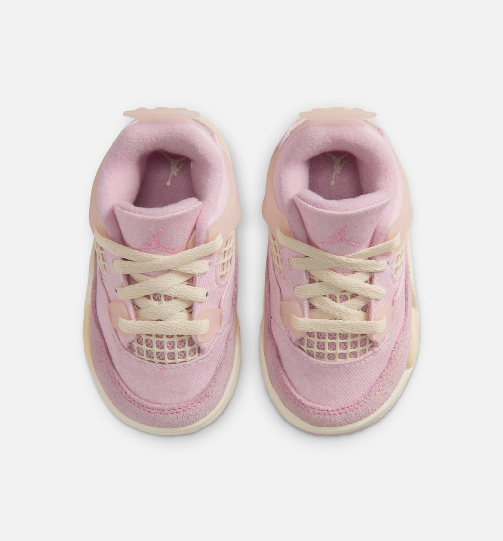Air Jordan 4 Retro Pink Pearl And Iced Carmine Infant/Toddler Lifestyle Shoe - Iced Carmine/Coconut Milk/Anthracite/Muslin/Pinksicle