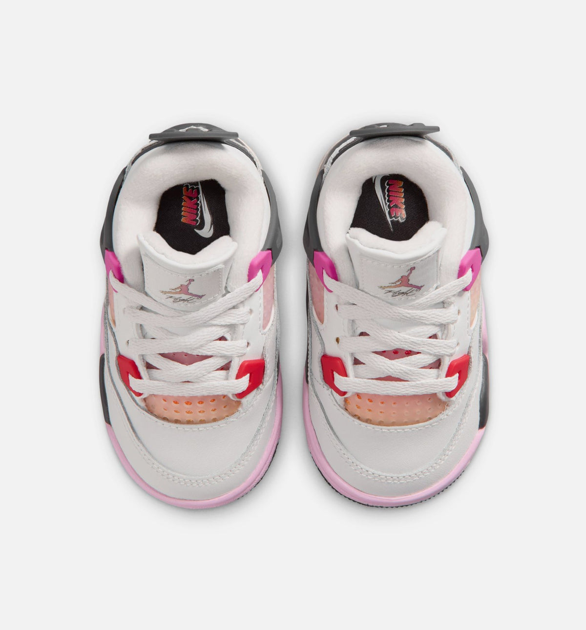 Air Jordan 4 Retro Comic Infant/Toddler Lifestyle Shoe - Off White/Fire Pink/Anthracite